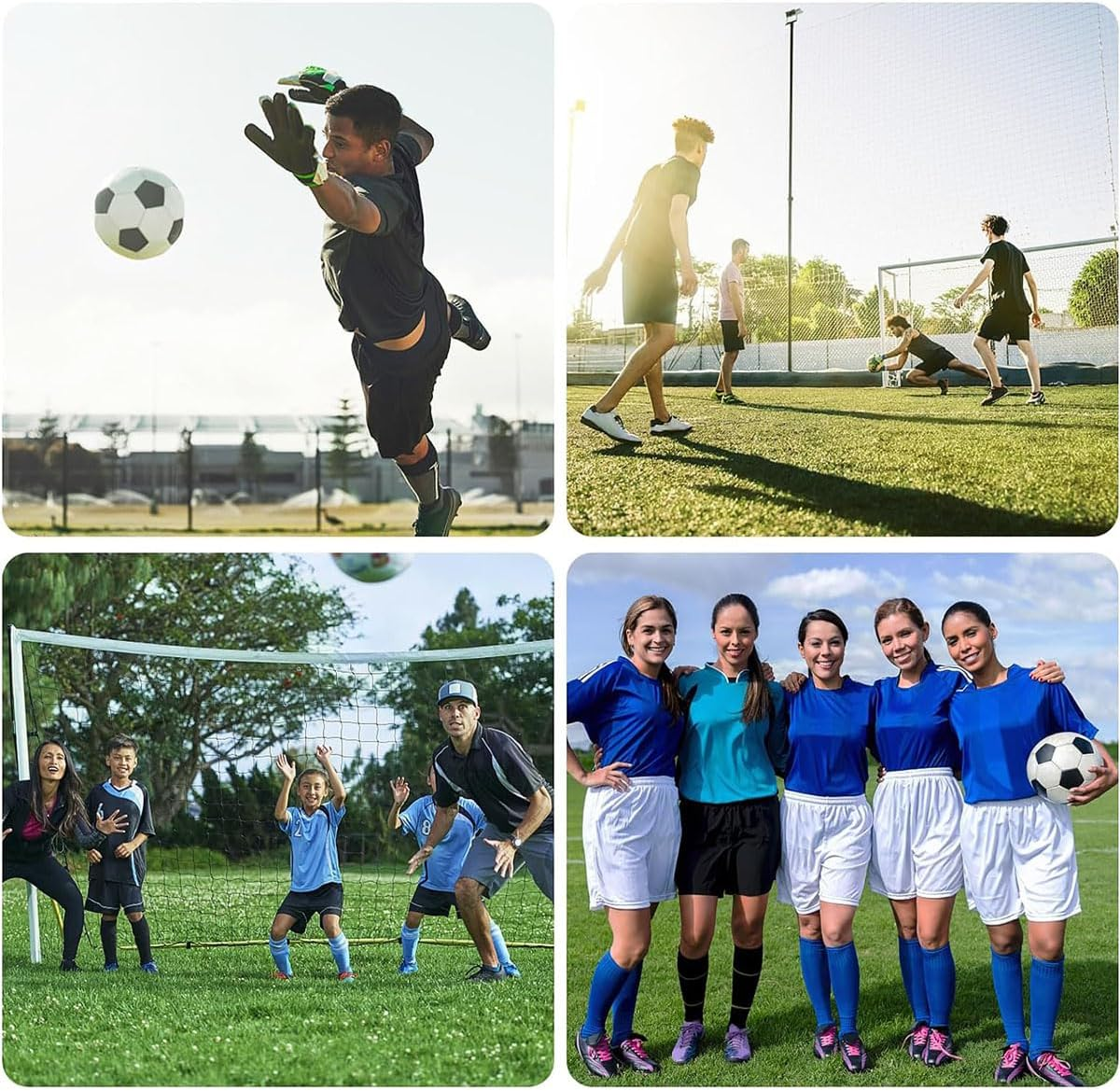 Annuoyi Goalie Gloves, Football Goalkeeper Gloves, Kids Football Gloves with Finger Spine & Double Wrist Protection, for Girls Boys Goalkeeping Training image number 3