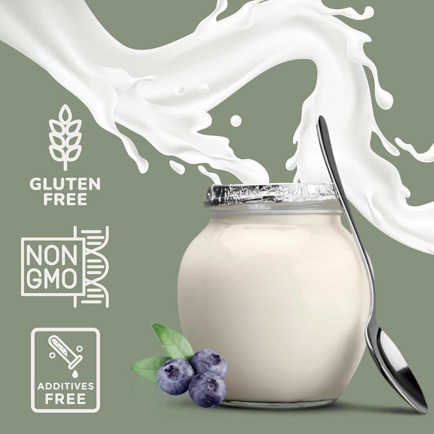 Coolinario Yogurt Starter Culture (10-Pack, 1G Sachets) Live Cultures for Homemade Yogurt | Creamy, Thick & Delicious | Regular or Greek Yogurt | Non-Gmo, No Preservatives, Gluten Free, Halal & Kosher image number 4