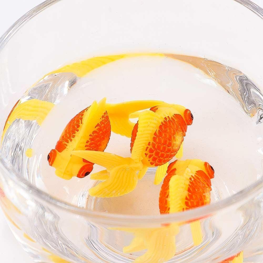 3 Pack Gold,Orange Artificial Aquarium Fishes Fake Fish Plastic Fish Aquarium Moving Fishes Ornament Decoration Orange Goldfish for Aquarium Fish Tank Thematic Ornaments Aquarium D&eacute;cor image number 4