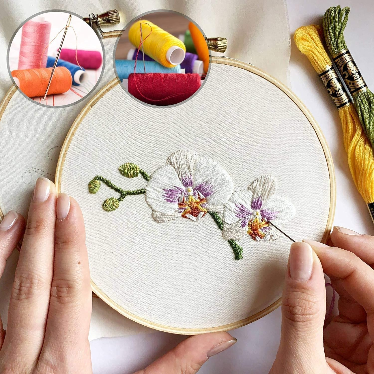 High-End Large-Eye Embroidery Needles, Large-Sized Hand Sewing Needles - Various Sizes, Including Embroidery - 25/50 Pieces, 2 Thread Needles image number 6