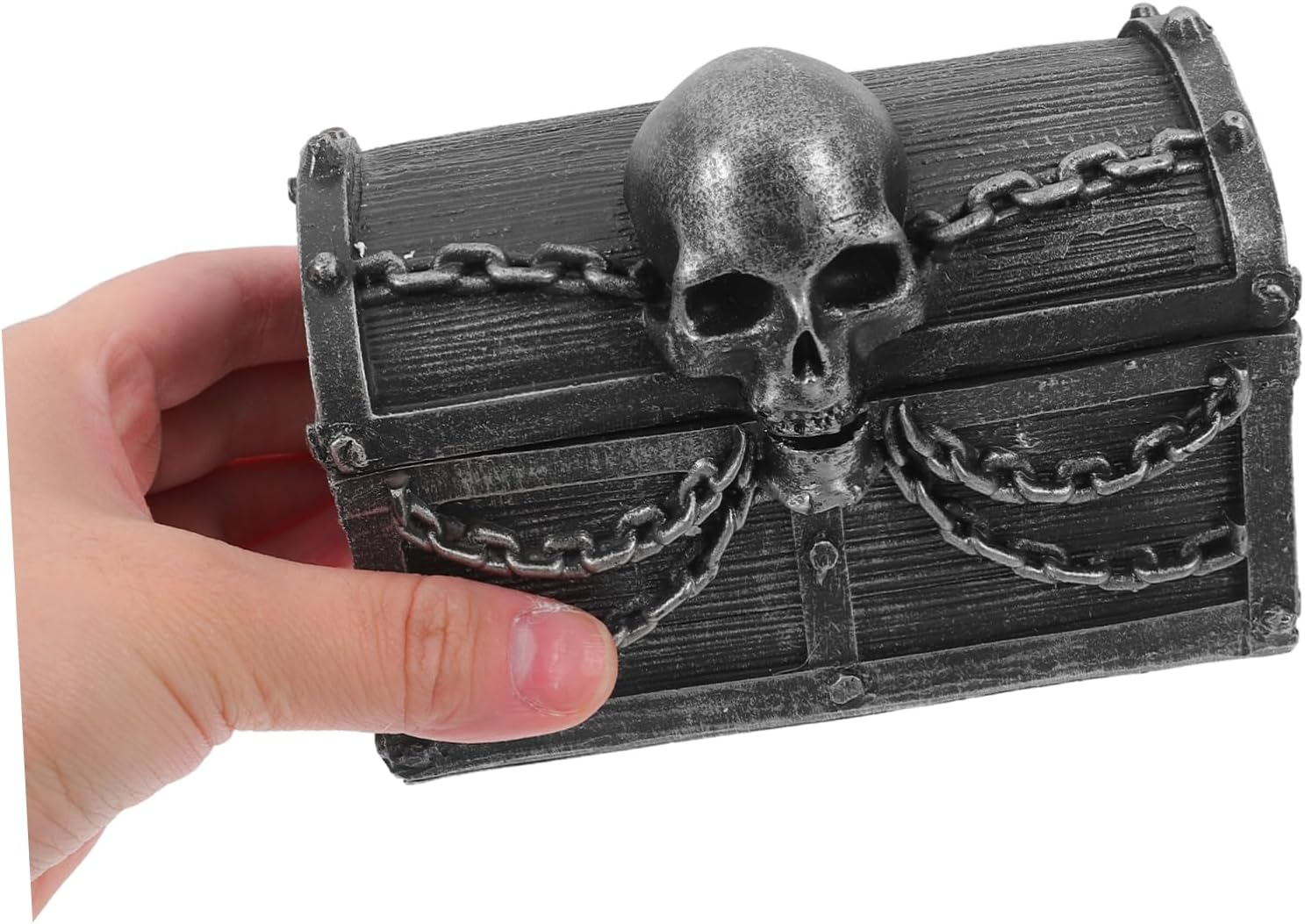 Kichvoe Multifunctional Skull Box Lockable Decorative Storage for Jewelry Accessories Toy Chest for Home image number 4