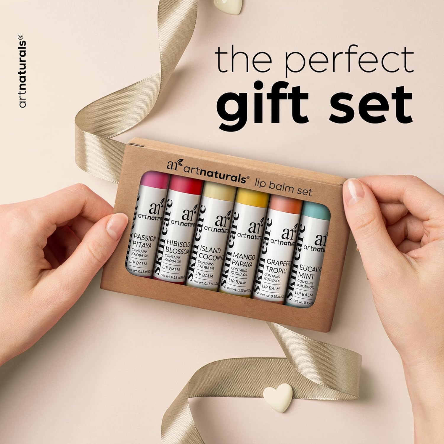 Artnaturals Natural Lip Balm Beeswax - (6 X .15 Oz / 4.25G) - Gift Set of Assorted Flavors - Chapstick for Dry, Chapped & Cracked Lips - Lip Repair with Aloe Vera, Coconut, Castor & Jojoba Oil image number 3