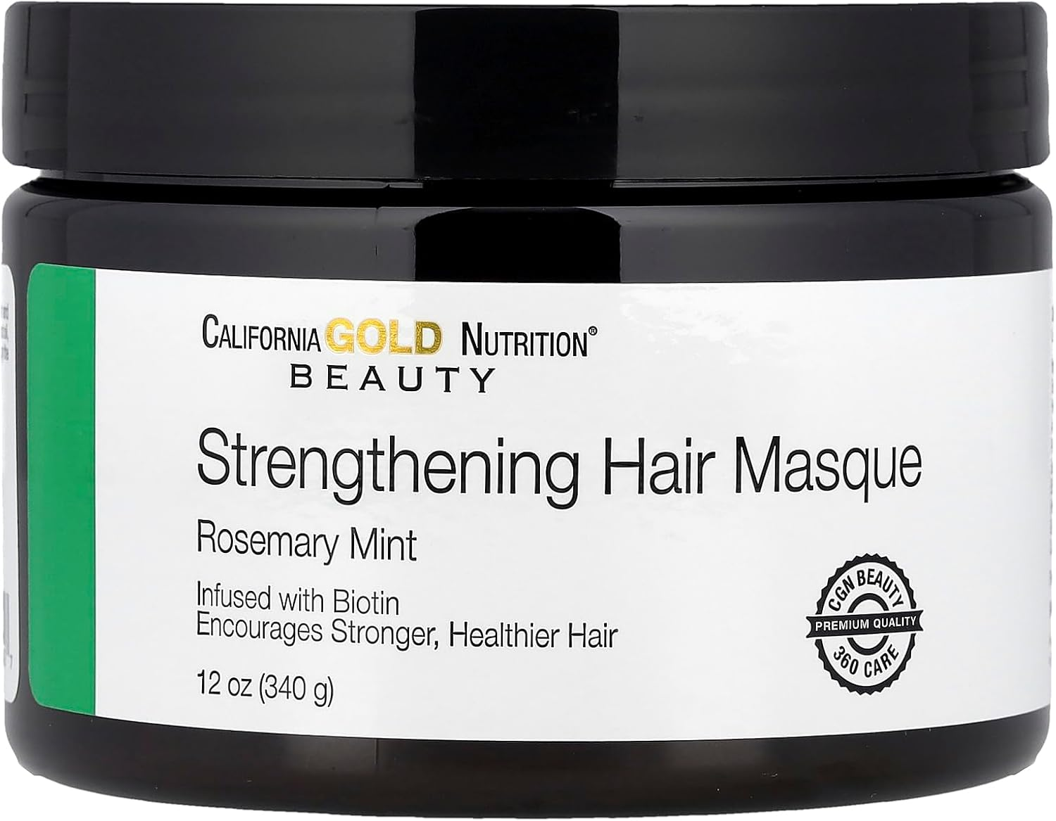 California Gold Nutrition Strengthening Hair Masque, Biotin, Rosemary Mint, 12 Oz (340 G) image number 4