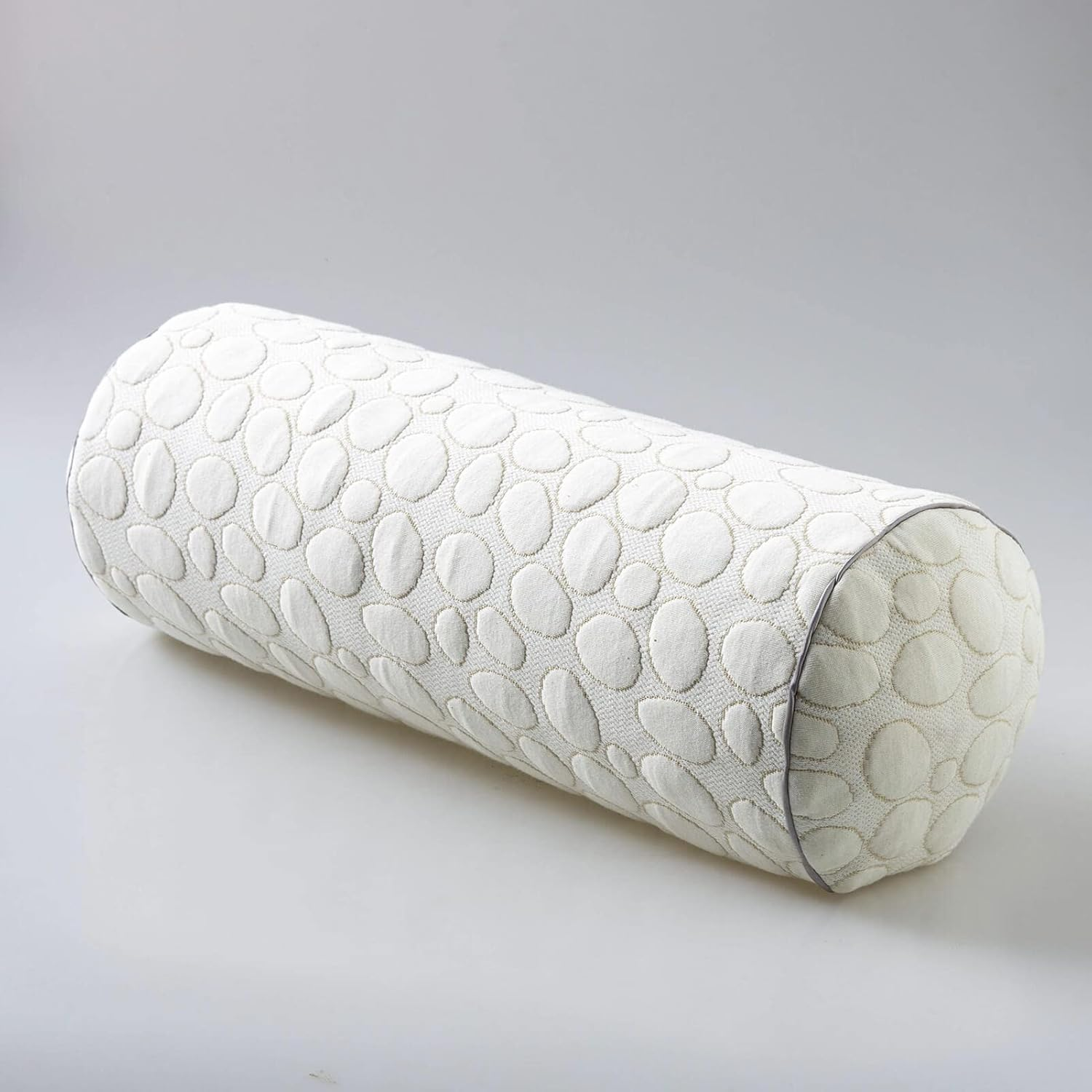 Kingnex Zipper Adjustable under Knees Bolster Roll Pillow to Relief Lower Back Pain or between Legs for Side Sleepers Shredded Latex Cylinder with Organic Cotton Cover 18X6 image number 1