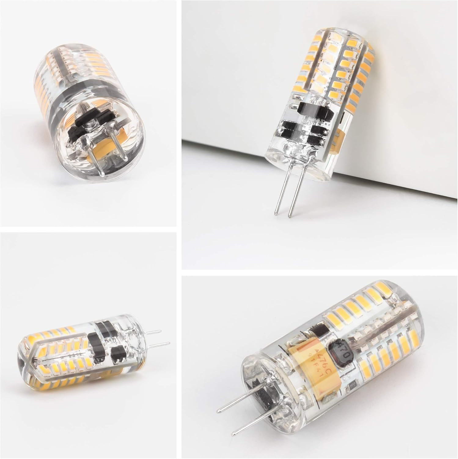 Dicuno G4 LED Bulb 3W 12V, 230 Lumen, 20-25W Equivalent, Warm White 3000K, T3 Base Halogen Replacement Bulb, Non-Dimmable, 6-Pack image number 2