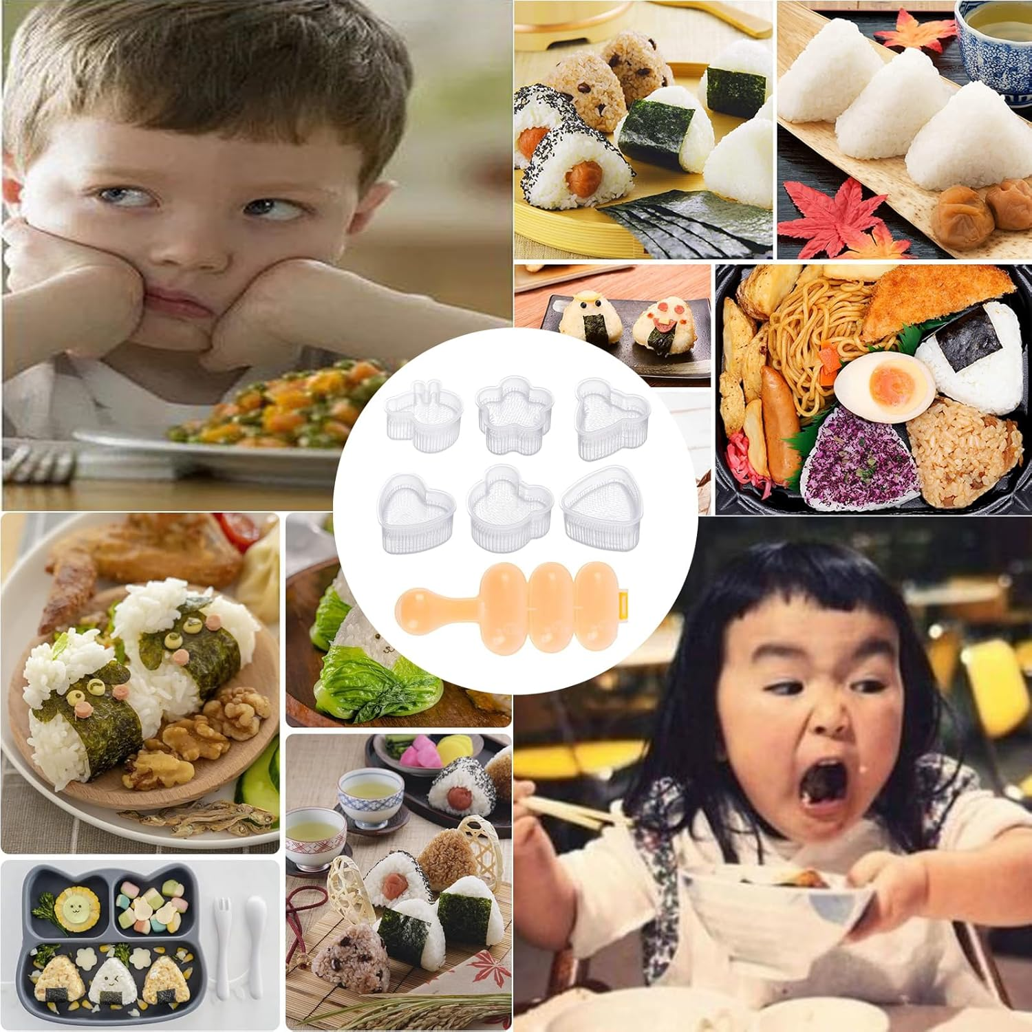 8-Piece Onigiri Mold,Diy Rice Ball Mould Shaker,Perfect for Lunches, Parties image number 3