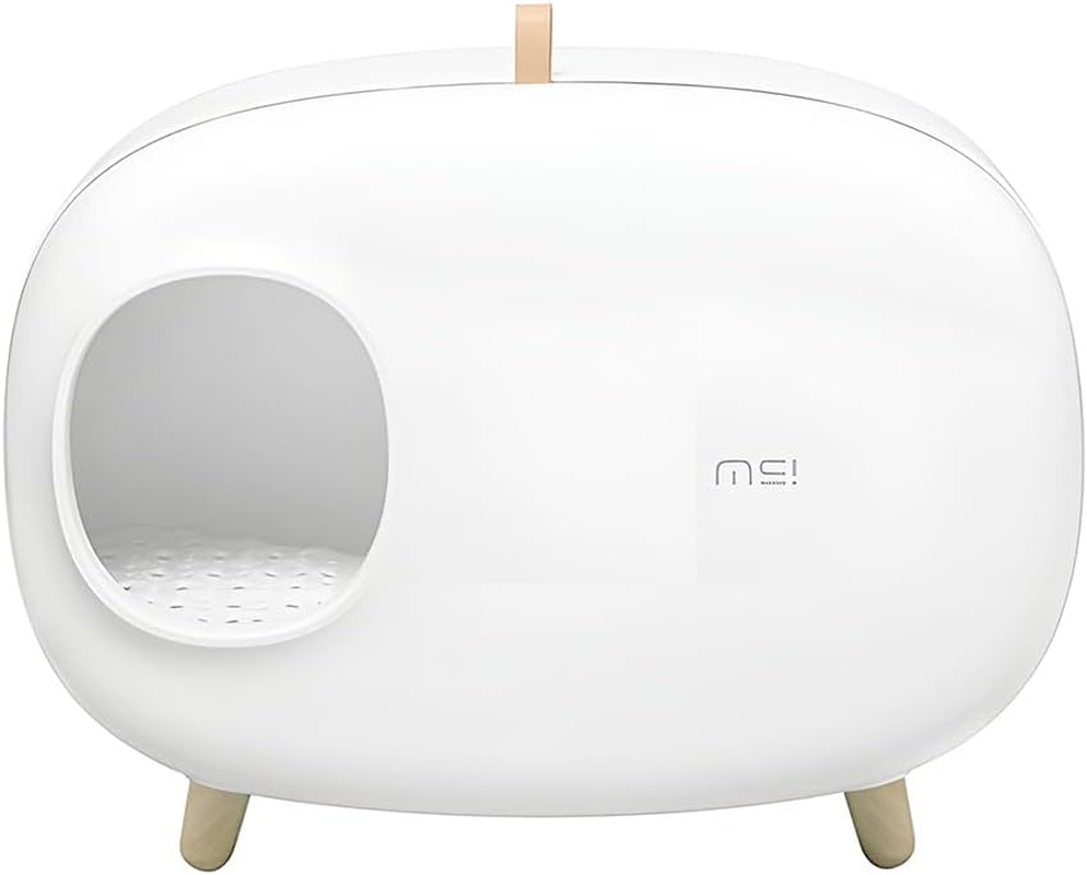 Potato Semi-Closed Cat Litter Box, Large Capacity Drawer Cat Toilet, Durable Pet Supplies with Removable Sand Basin, Easy to Clean for Large Cats, Modern Design, Indoor Use