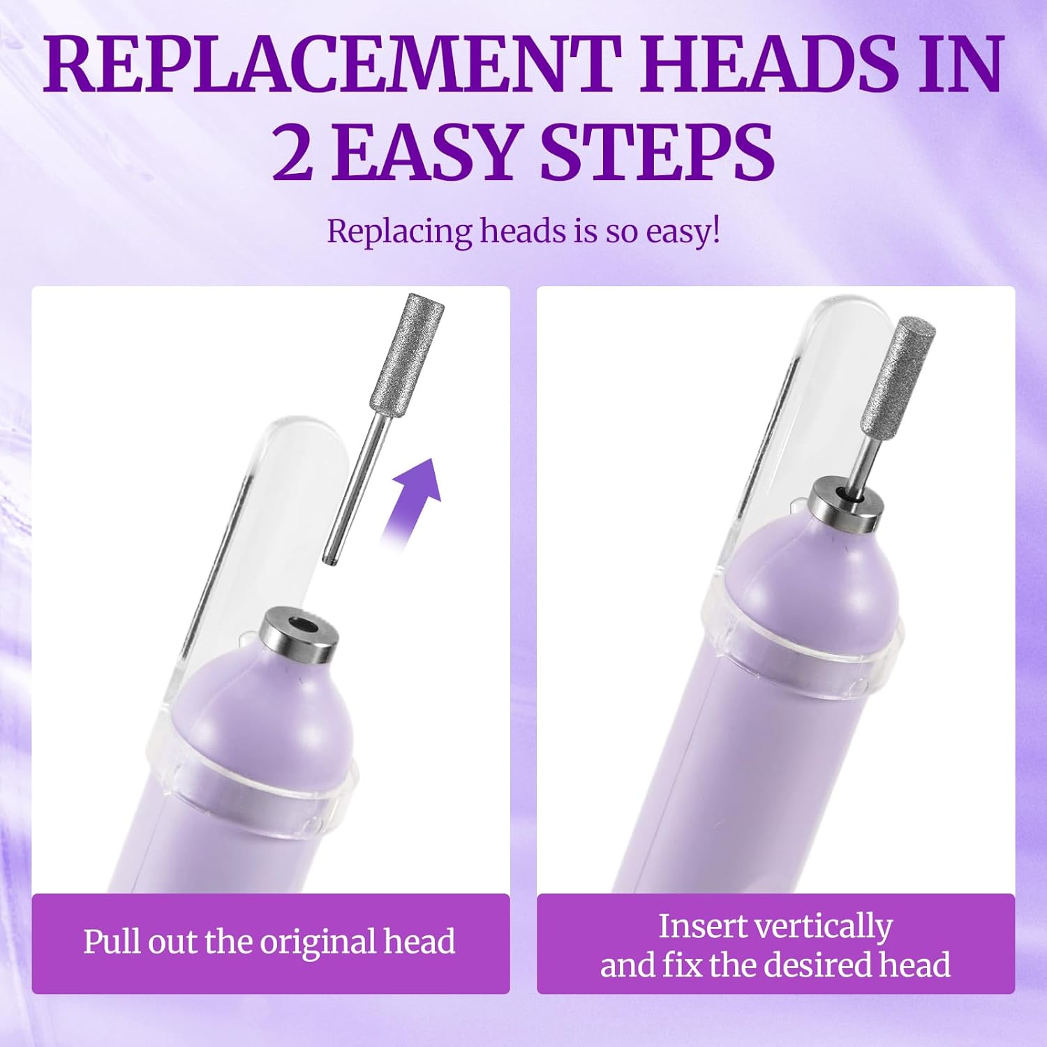 Electric Nail Drill Set for Manicure, Pedicure, Nail File Kit with 8 Bits, Professional Nail Care Tool for Acrylic Gel Nails, Home Salon