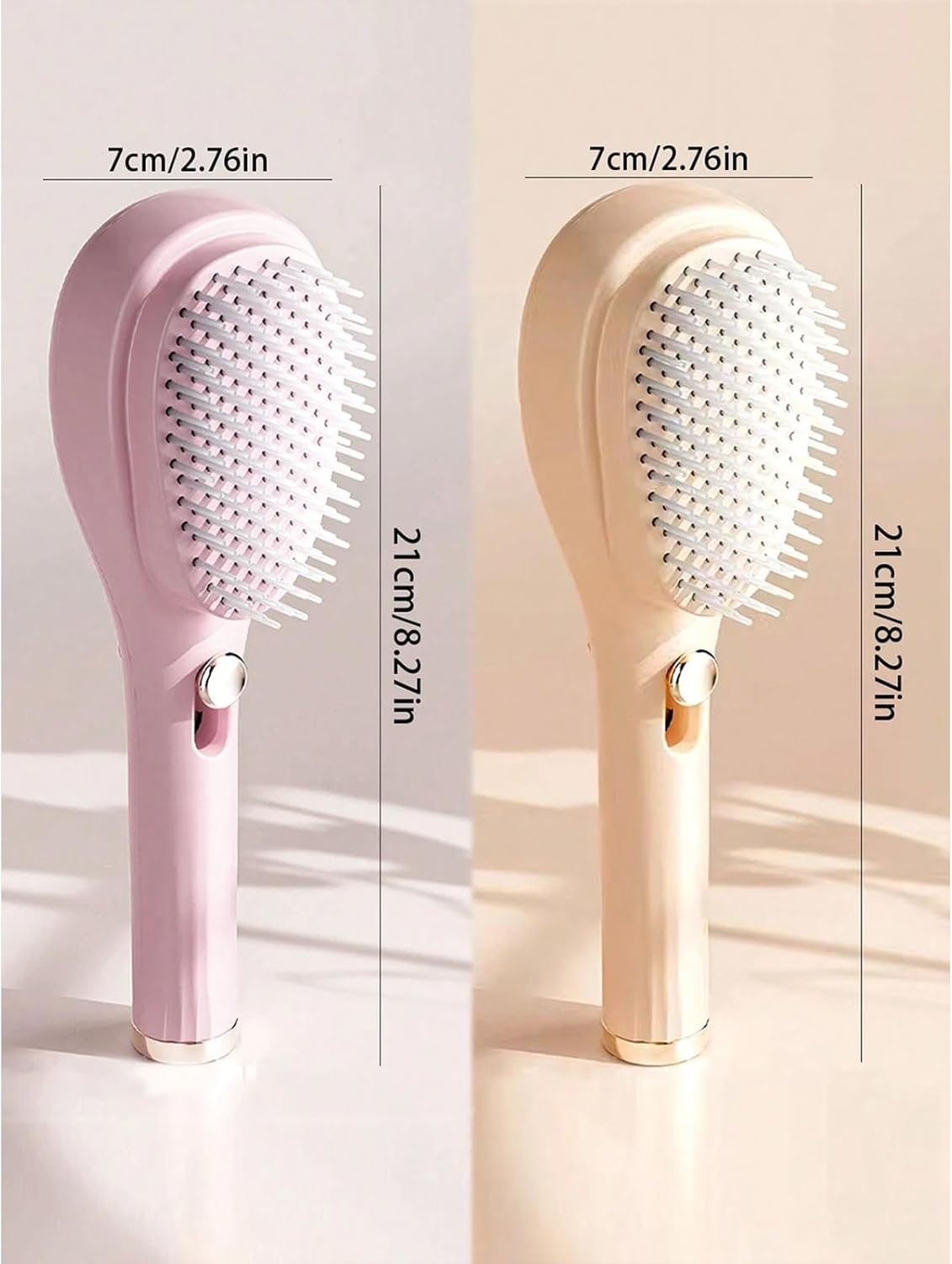 Telescopic Magic Comb,Scalp Cleaning Special Travel Portable Fluffy Massage Comb,Air Bag Hair Detachable Magic Brush,For Home,School,Travel,Barber Shop (Pink) image number 2