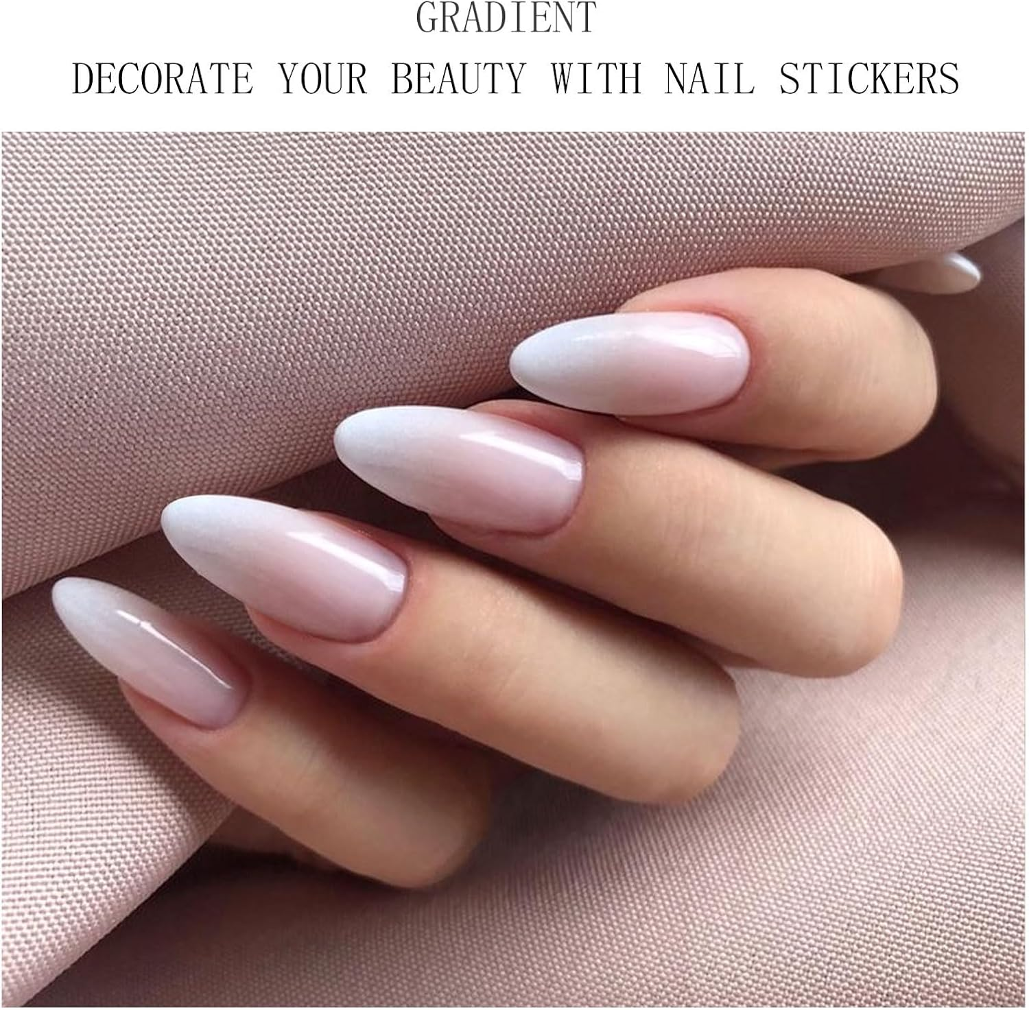 JMEOWIO Nail Foil White Cream Light Brown Gel Nail Foils Self-Adhesive Nail Stickers UV Hardening Decoration Nail Design Accessories image number 5