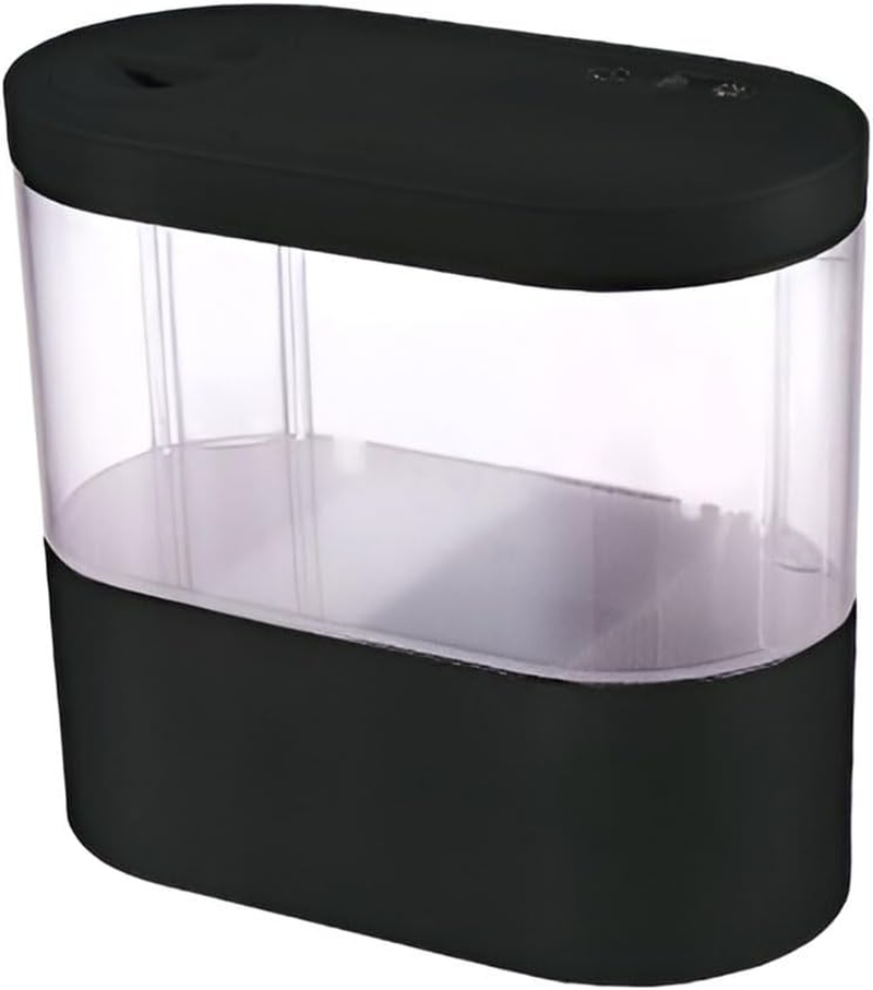 AIMALL Mini Desktop Aquarium with Self-Circulating System, USB Charging, One-Click Water Change, LED Light Control - Ideal for Small Fish, 8.30 X 4.29 X 7.55 Inches