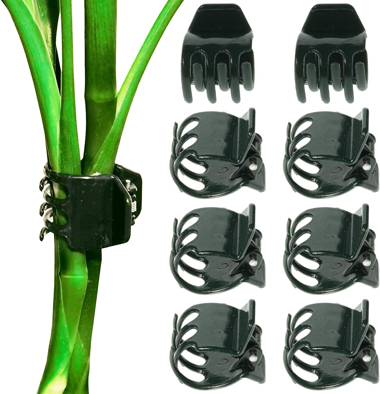 BEADNOVA 100Pcs Orchid Clips Large Orchid Support Clips Vine Clips Plant Clips for Flower Orchid Vine (2Cm, 100PCS)