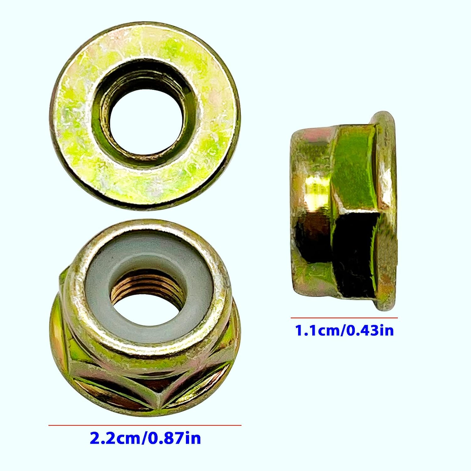 Universal Left Hand Thread Blade Nut M10 X 1.25 Replacement for String Trimmer Brush Cutter Gear Head Blade Case Accessories 4 PCS image number 3