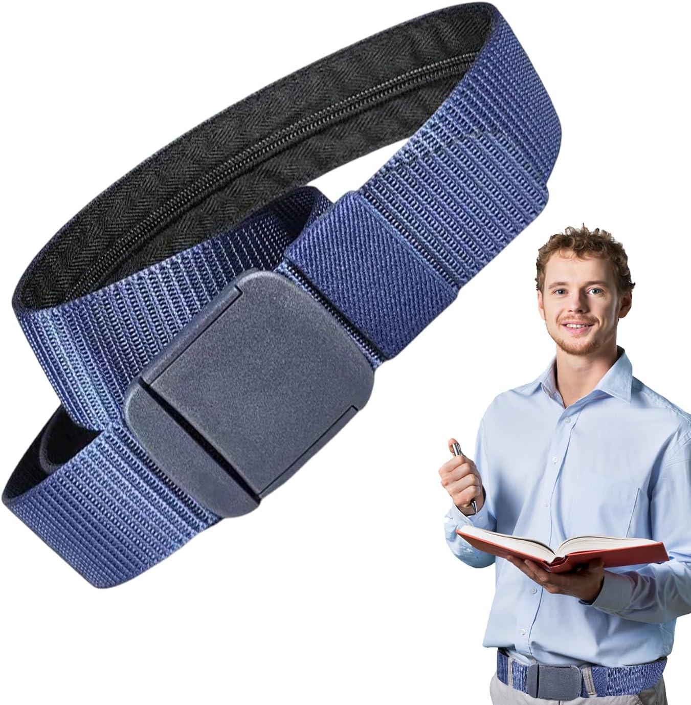 GLANSI Travel Security Money Belt, Money Belt with Hidden Money Pocket, Undercover Hidden Wallet, Adjustable Canvas Belt for Travel, Money Waist Belt Bag, Anti-Theft Passport Wallets for Men & Women image number 5