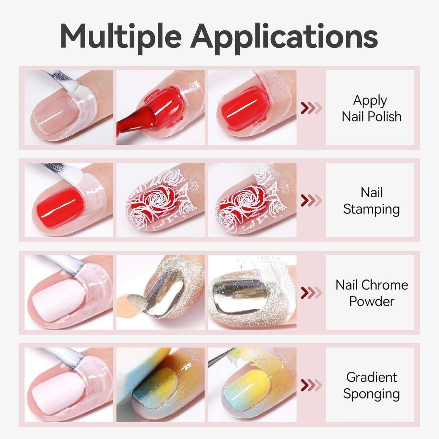 Vishine Liquid Latex for Nails, 2Pcs 16Ml Peel off Cuticle Guard with Stick, Skin Barrier Protector Latex Tape for Gel Nail Polish Manicure Nails Design image number 6