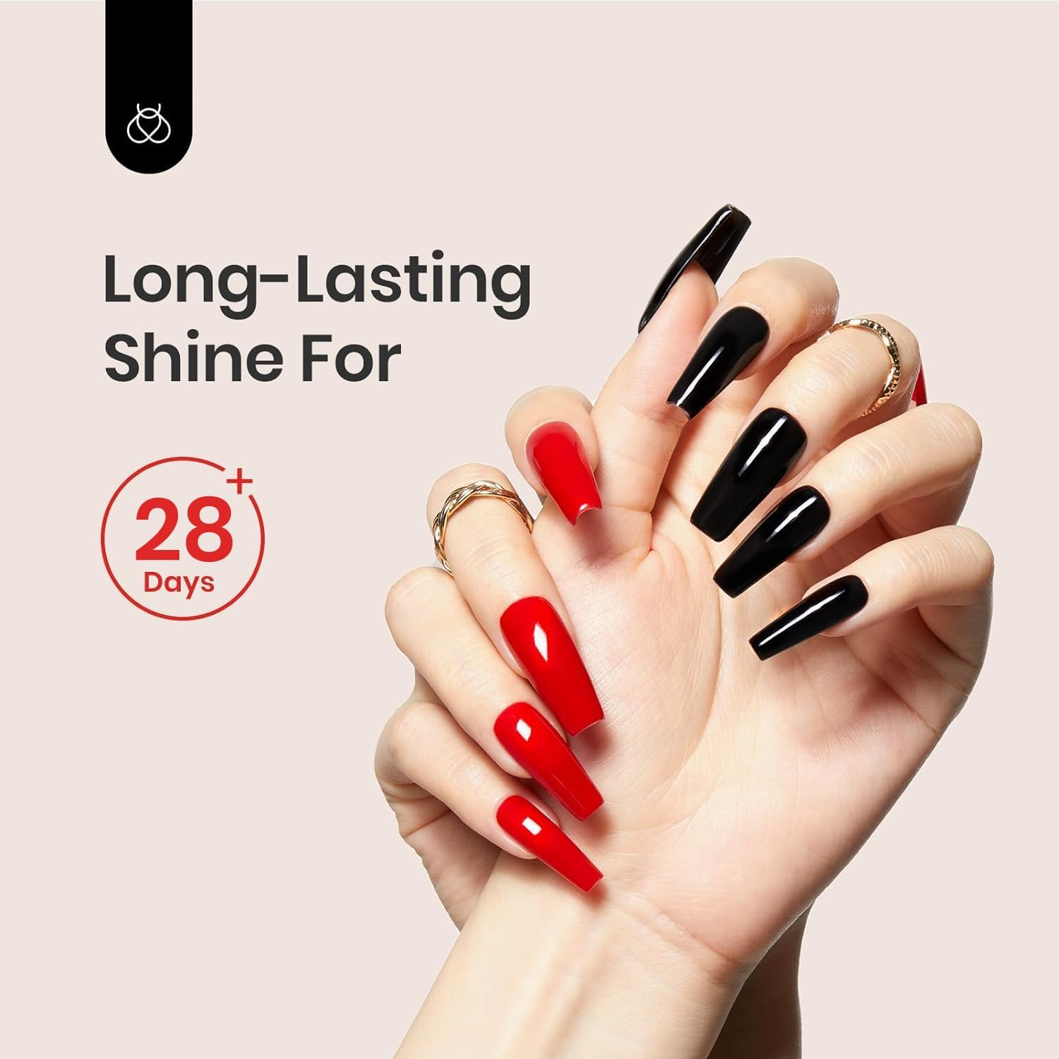 Beetles 2 Pcs 15Ml No Wipe Gel Top Coat and Base Coat Set - Shine Finish and Long Lasting, Soak off LED Gel Base Top Coat Glossy Shine Finish - A0- Base Gel Top Coat image number 6