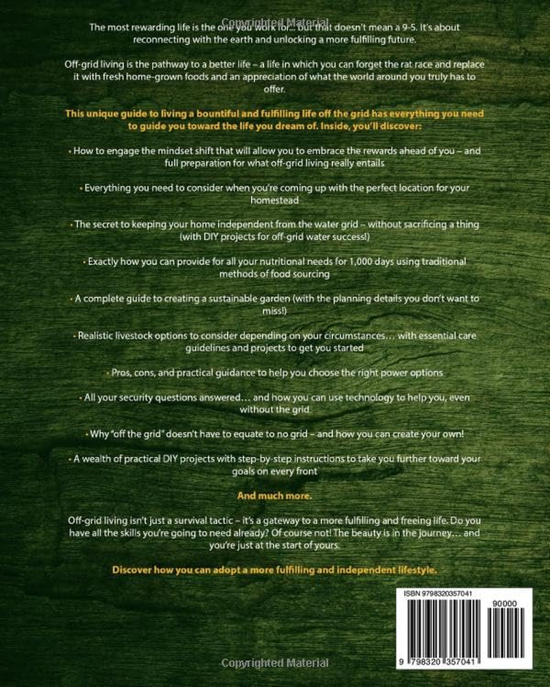 No Grid Survival Projects Bible: How to Manage Your First 1000 Days Off-Grid and DIY Projects for a Thriving Homestead image number 1