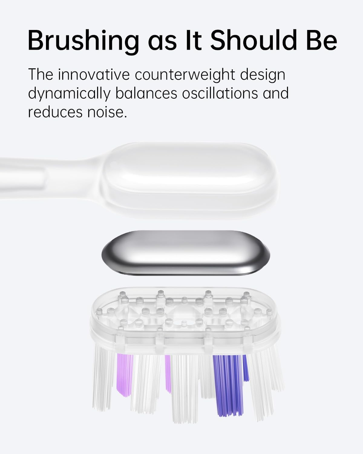 Laifen Electric Toothbrush Heads 6 Packs, Compatible with Laifen Wave Electric Toothbrush (Ultra-Whitening, Transparent) image number 6