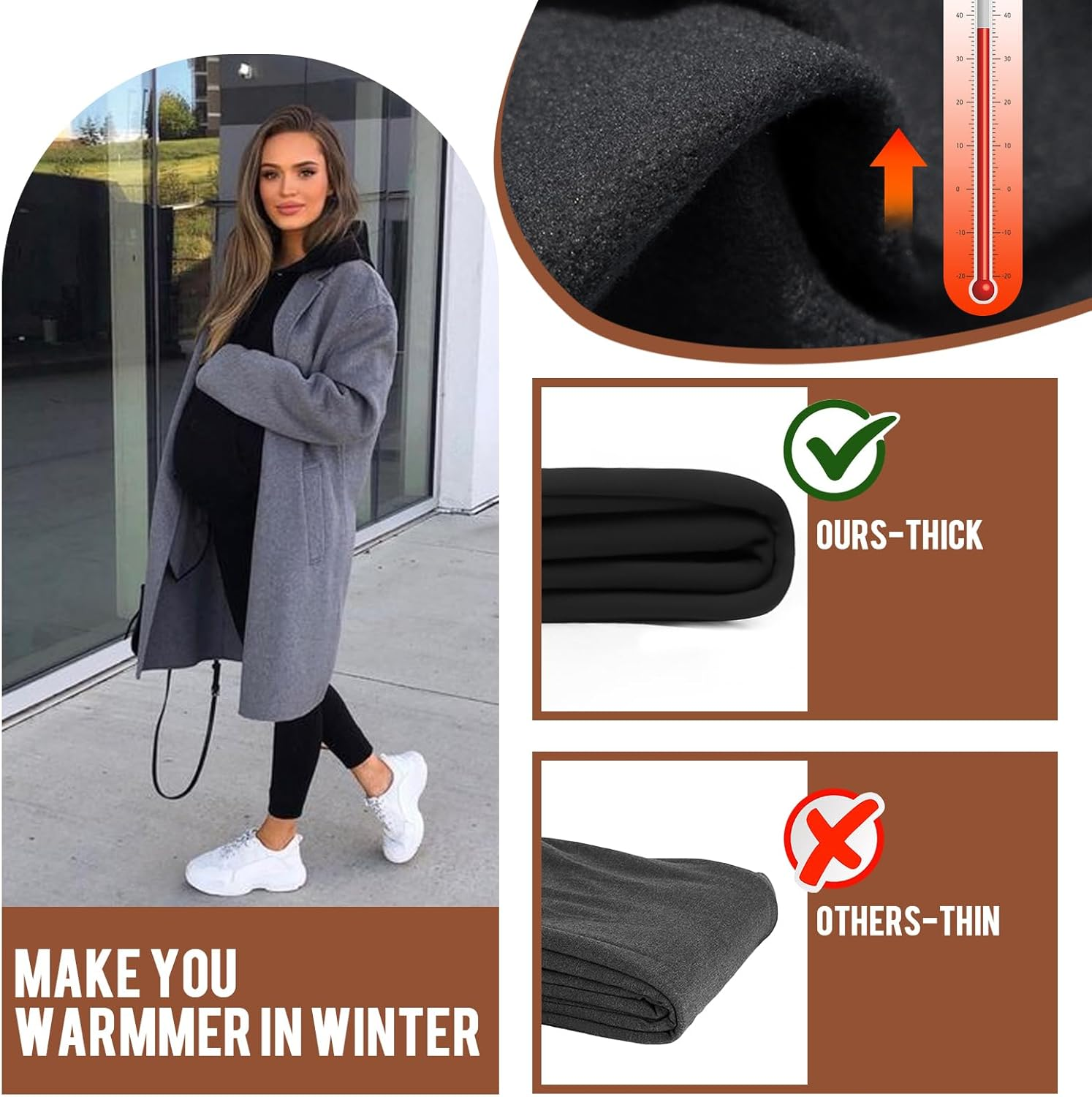 4 Pack Women&rsquo;S Maternity Leggings with Pockets over the Belly Butt Lift - Soft Workout Pregnancy Yoga Pants image number 6