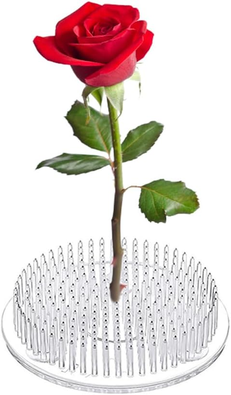 2PCS Clear Plastic Flower Frogs - 2.76" (70Mm) Pin Frog Holders for Flower Arrangements,Round Floral Arrangement,Plastic Flower Frog Pin Holder with 3 Suction Cups on Bottom