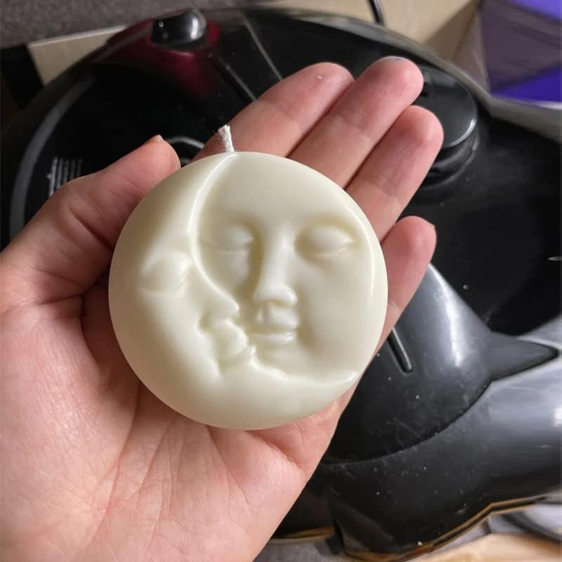 Candle Molds - Silicone Mold for Candles Making, DIY 3D Moulds for Soy Wax, Beeswax, Scented Candle, Valentine'S Day Gifts (Moon) - Adorable image number 4