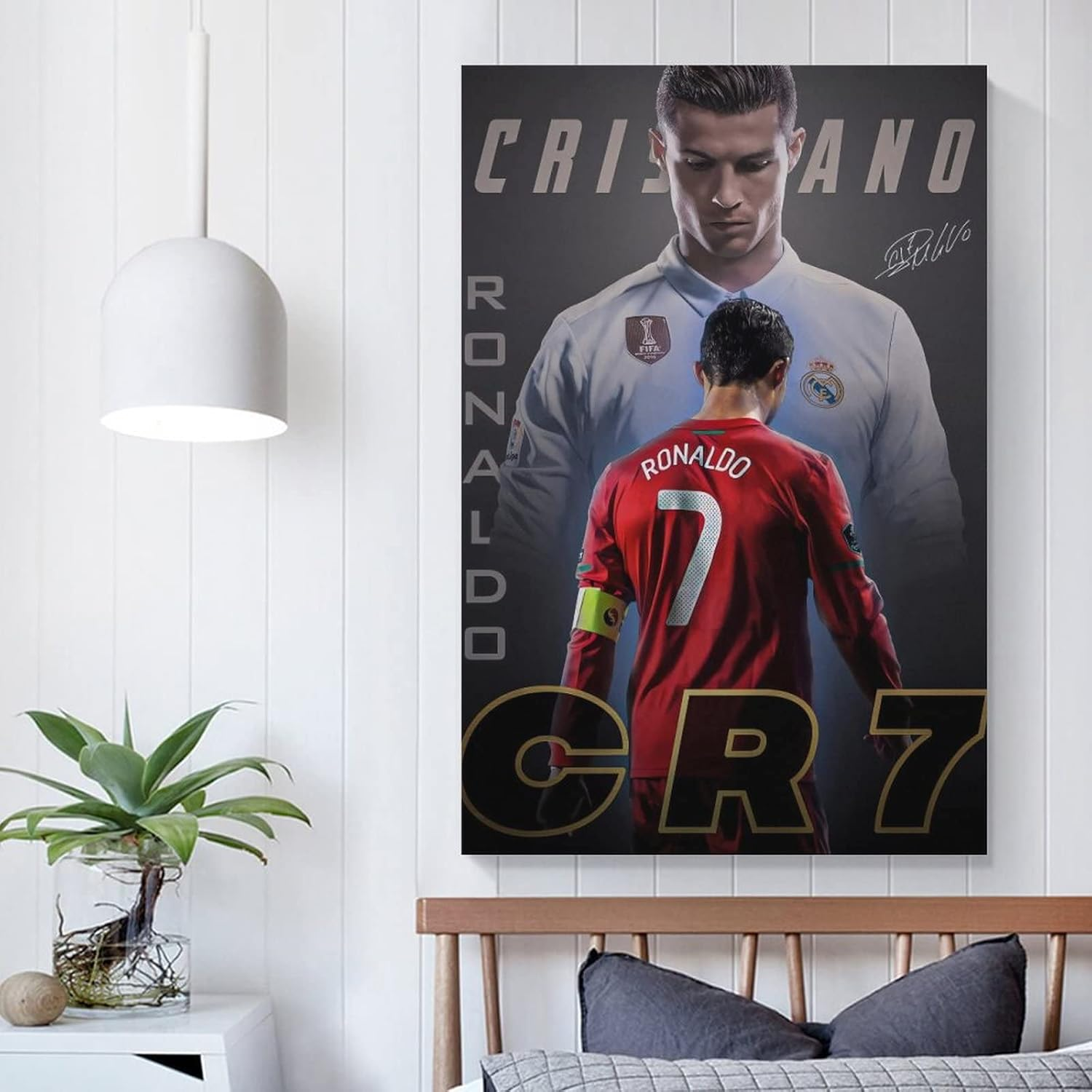 Cristiano Ronaldo Poster 1 Wall Art Canvas Print Poster Home Bathroom Bedroom Office Living Room Decor Canvas Poster Unframe: 16X24Inch(40X60Cm)