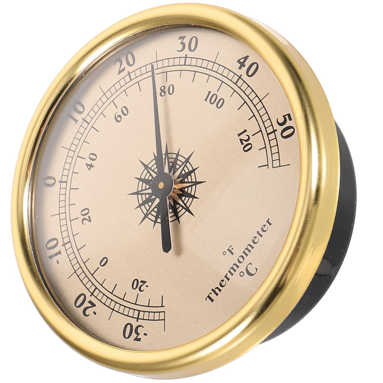 NOLITOY Wall Mount Temperature with Hanging Design Thermometer for Home Bedroom School Compact round Thermometer with Practical Temperature Range and Space Saving Weather Monitor image number 6