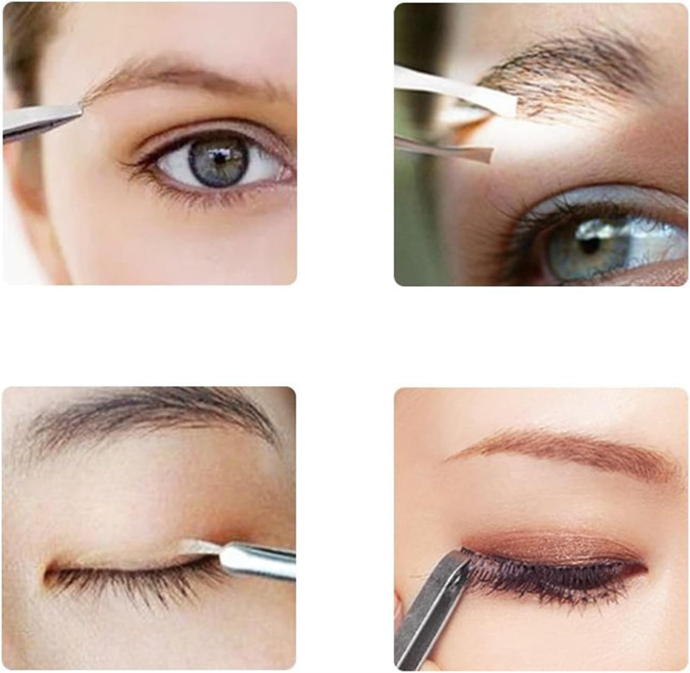 Light up Tweezers - Slanted Eyelash Eyebrow Clamps Hair Removal Tweezers,Cosmetic Makeup Tools for Unwanted Brow Facial Ingrown Hair image number 1