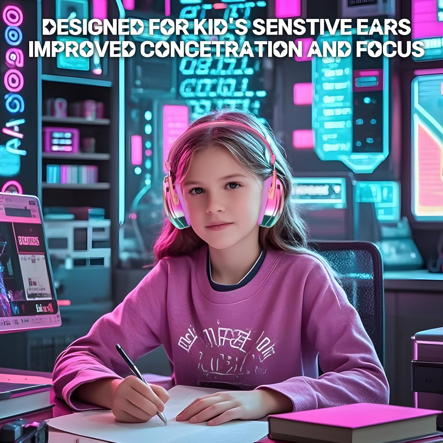 Homicozy Noise Cancelling Headphones for Kids,Toddlers,Teens image number 2