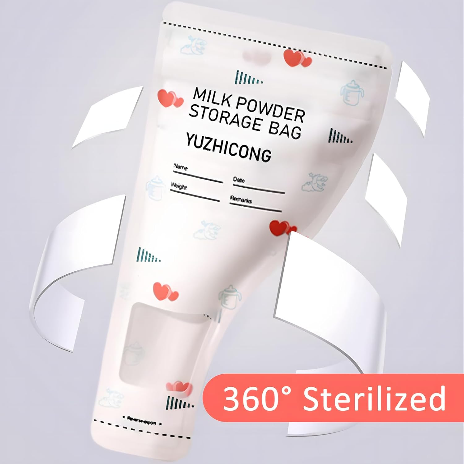 TOTCOZY Baby Formula Storage Bags, 30 Pack Portable Milk Powder Dispensers, Bpa-Free Baby Formula Disposable Bags, Idea for Travel or On-The-Go