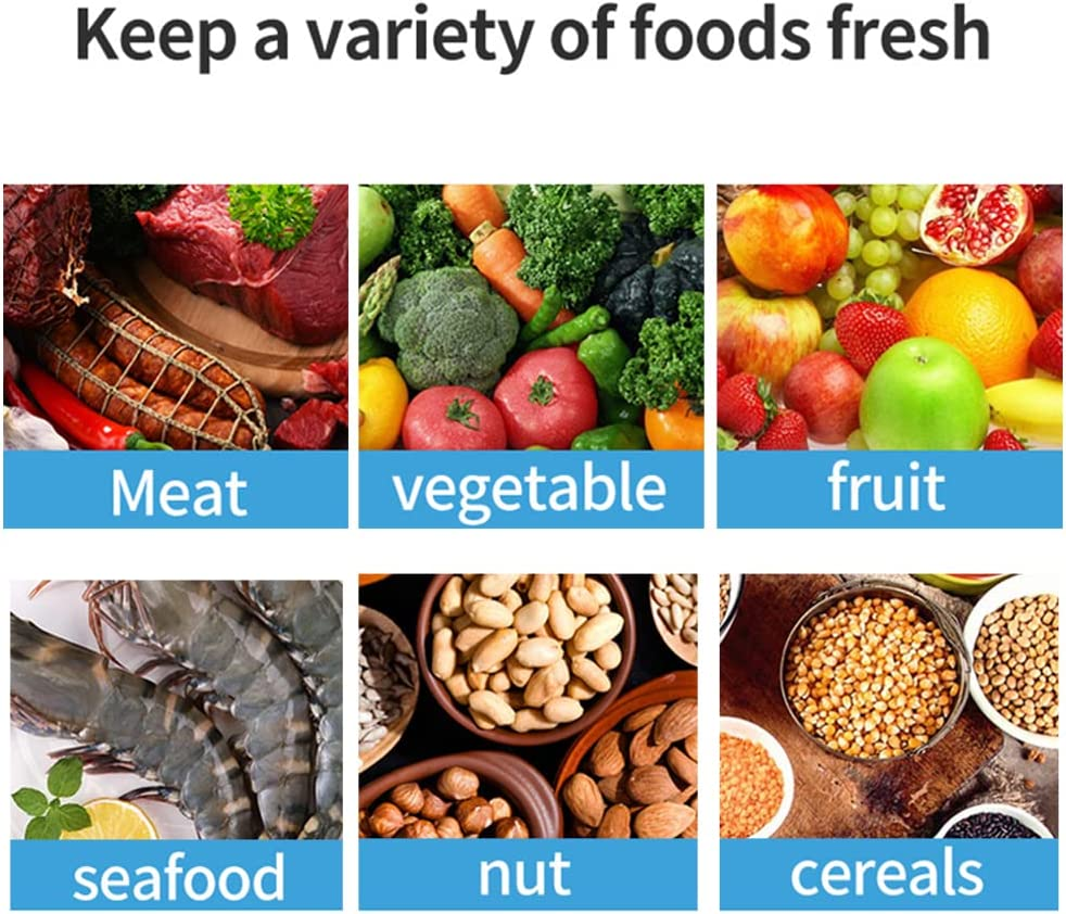 Reusable Food Storage Bag,Kiwinvou Portable Vacuum Sealer Freezer Bags,Dry and Moist Food Preservation for Vac Storage,Food Storage Bag for Kitchen Storage & Organisation,3 Size (40 Pcs) image number 3