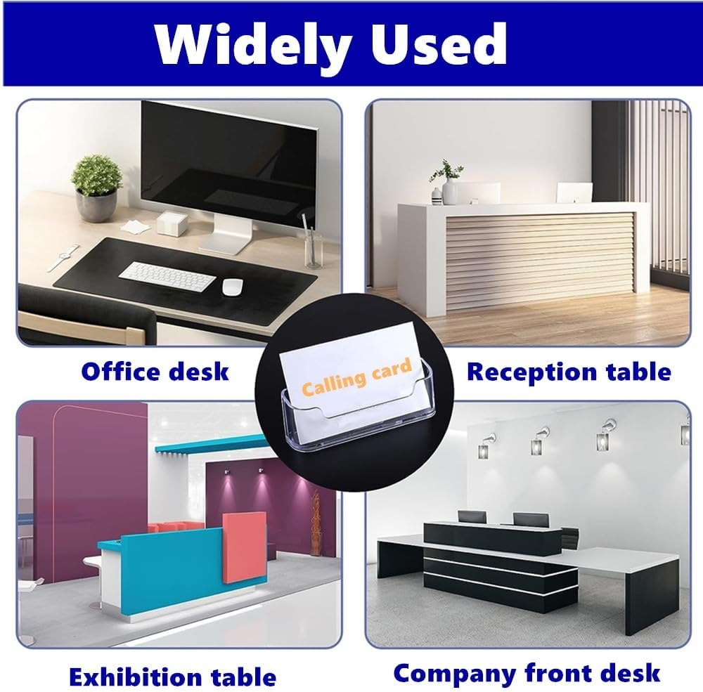 8Pcs Acrylic Cards Holder,Business Card Holder Desktop Business Card Holder Display Business Card Stand Desktop Business Card Display Holder