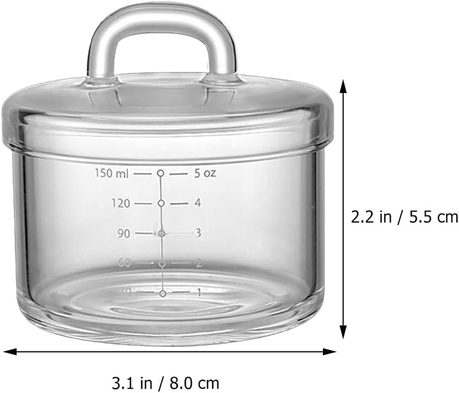 Housoutil 3PCS Glass Stovetop Pot with Lid, Glass Small Saucepan, Clear Steaming Bowl Safe for Pasta Noodle, Milk, Baby Food image number 6