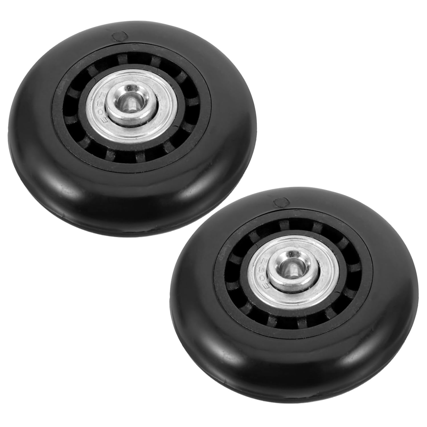 ULTECHNOVO 2Pcs Luggage Wheels Replacement Kit Metal Bearing Swivel Caster 60X23Mm Universal Suitcase Travel Wheel Repair Accessories image number 1