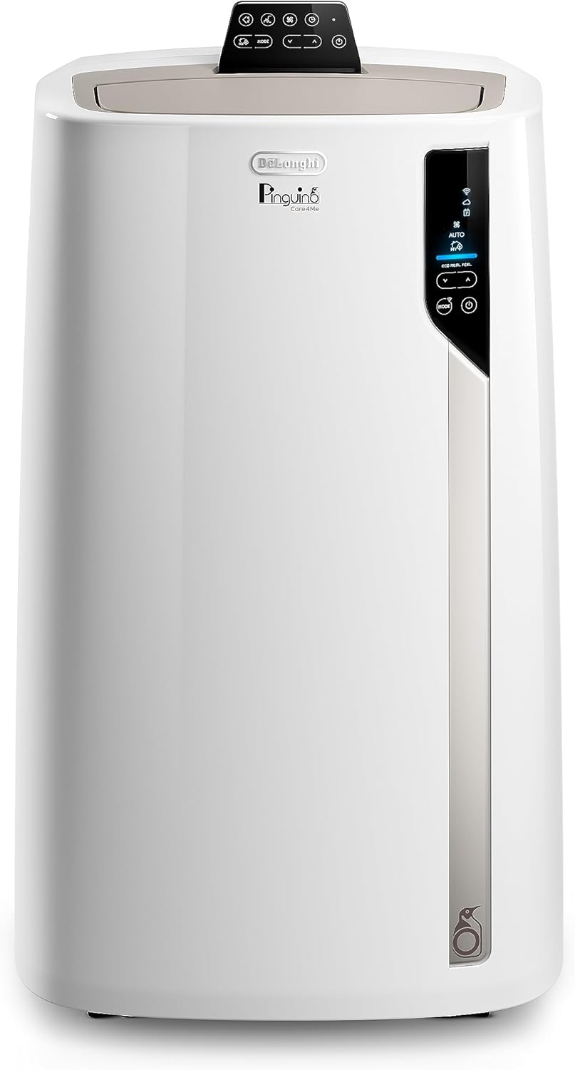 De'Longhi Pinguino Care4Me PACEL112CSTWIFI, Portable Air Conditioner 2.9 Kw, Myecorealfeel Technology, Natural Gas R290, Energy Class A+, Dehumidification 41L/24H, App and Voice Control, White image number 1