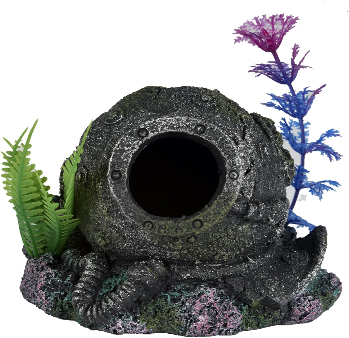 Pet Ting Lost Diving Helmet Aquatic Ornament - Aquarium Decoration - Vivarium Decoration image number 3