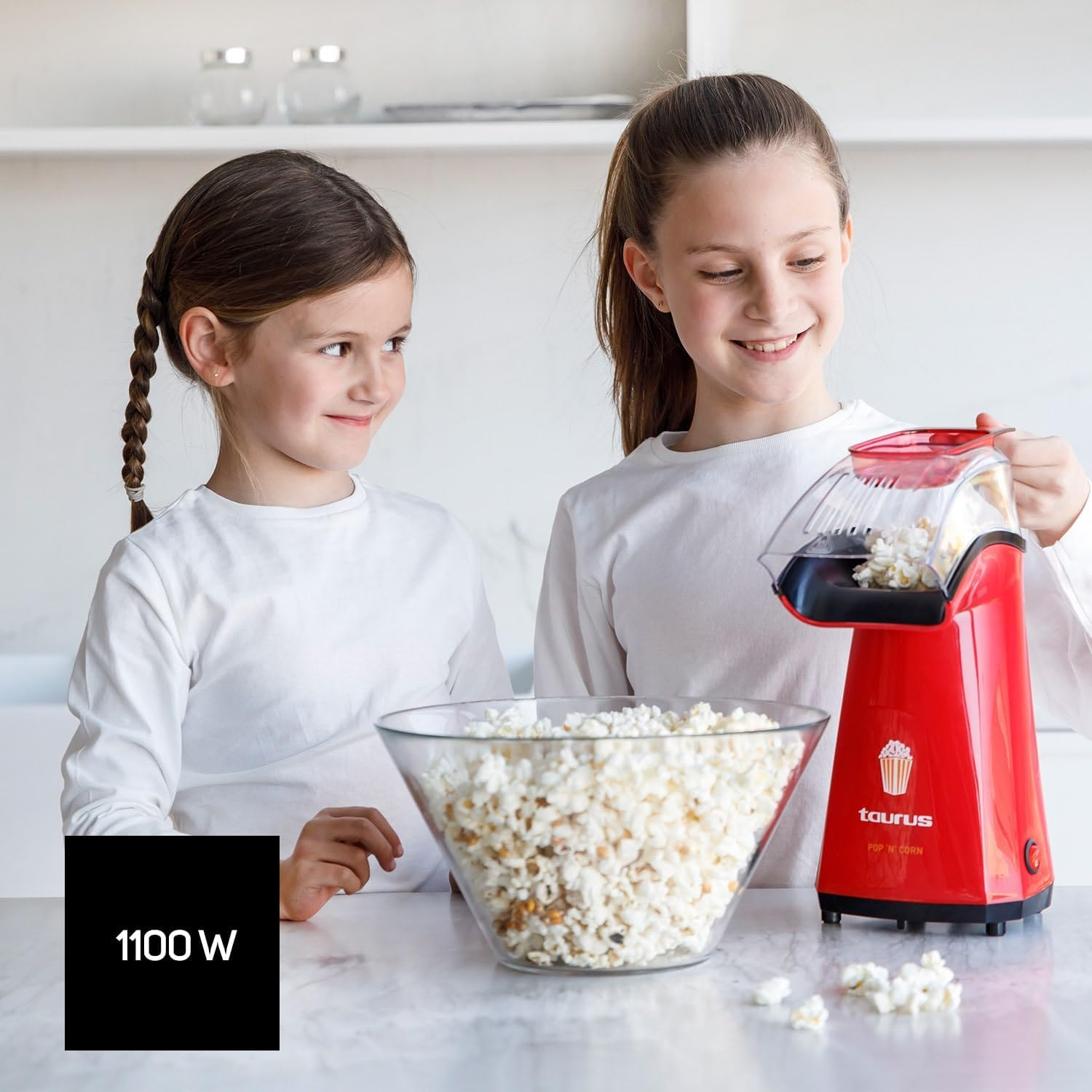 Taurus Pop'N'Corn - Popcorn Maker | 1100 W | Plastic | Red XX image number 3
