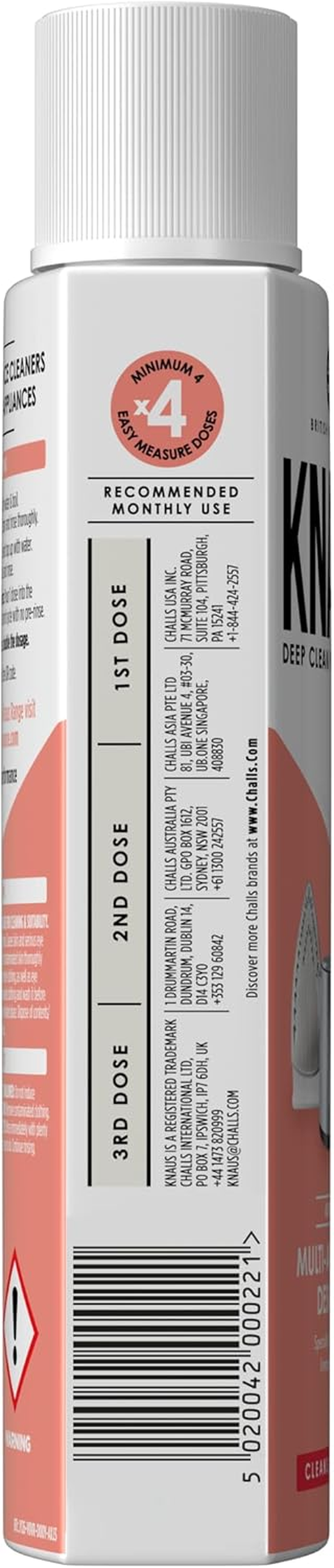 KNAUS Multi Appliance Descaler, 300G, 4 X Doses - High Performance Descaler & Limescale Remover - Suitable for Descaling Kettle, Iron, Coffee Machine, Washing Machine and Dishwasher image number 3