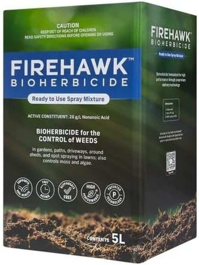 Firehawk&trade; Pet‑ & Kid‑Safe* Natural Weed Killer Ready to Use | Glyphosate‑Free Bioherbicide&mdash;Kills Weeds in Hours | 5 Litre Refill | Soil‑Friendly, Fast Results image number 2