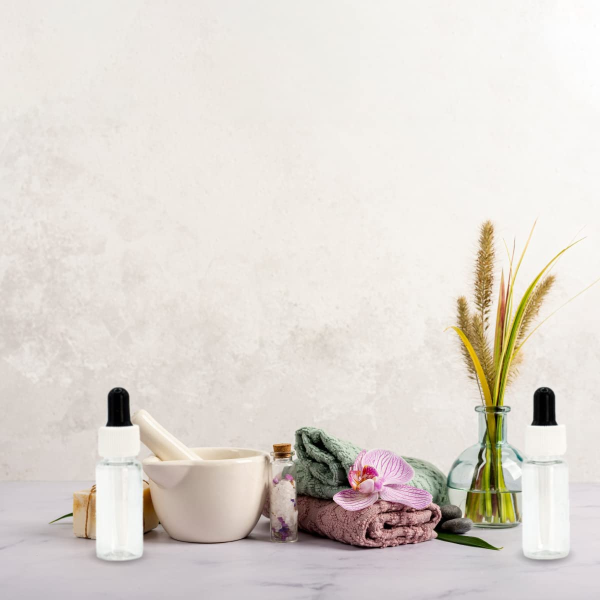 [4PCE] Krafters Korner Mini Bottle Dripper, Leak-Proof, Great for Storing Essential Oils, Perfumes, Fragrance Oils, Massage Oils, Great for Daily Use or for Travel, Can Be Fit Easily in Your Purse or Handbag and so on - Clear (8Cm) image number 4