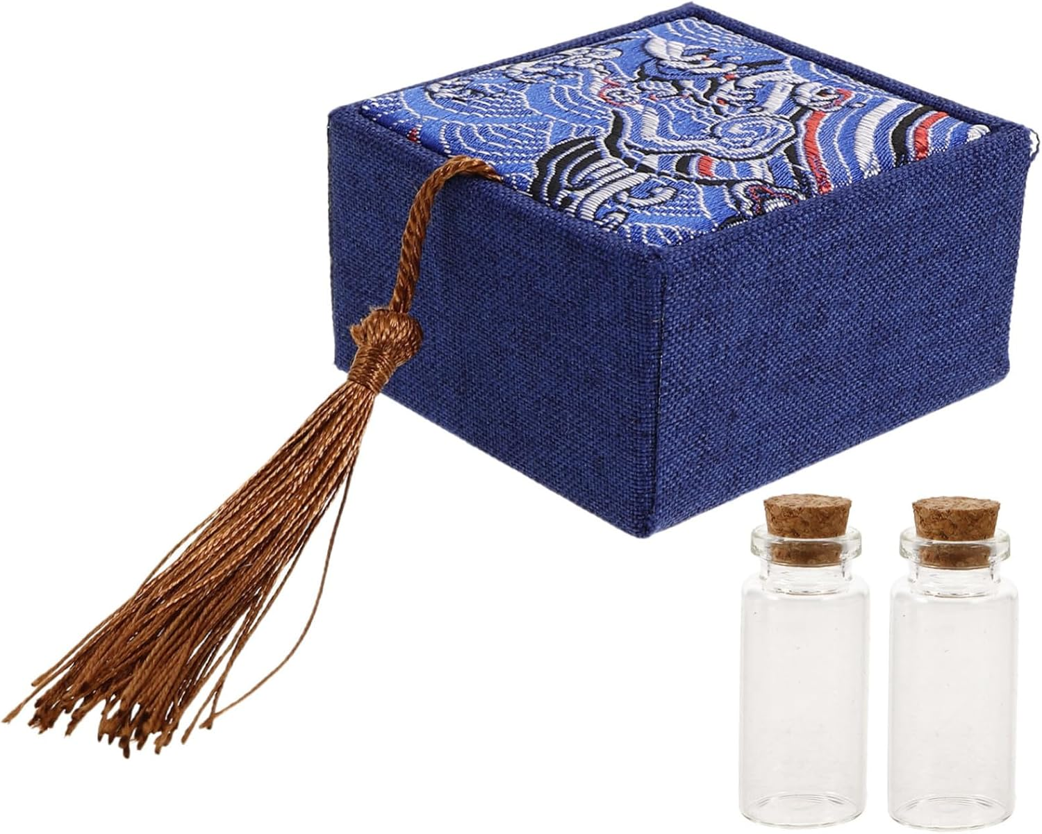 Newborn Memory Keepsake Box Diy Fetal Hair and Milk Teeth Preservation Bottles, Red Souvenir Case for Baby Hair and Teeth Collection, Infant Umbilical Cord Storage Set (2 Bottles) image number 1