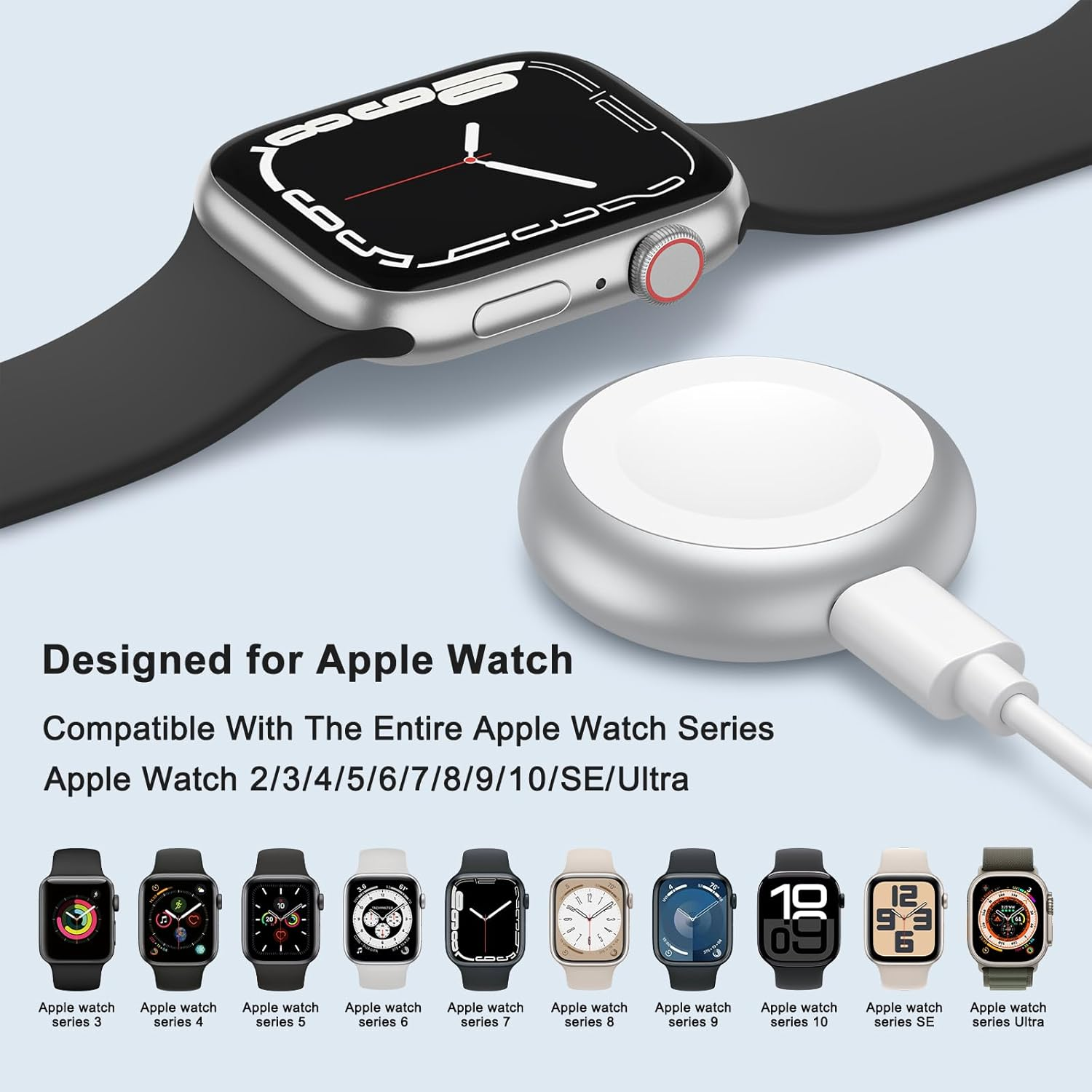 USB C Magnetic Charging Only Dock for Apple Watch Charger, Fast Charging Dock for Apple Watch Series 10 9 8 7 6 5 4 3 2 1 SE Ultra image number 4