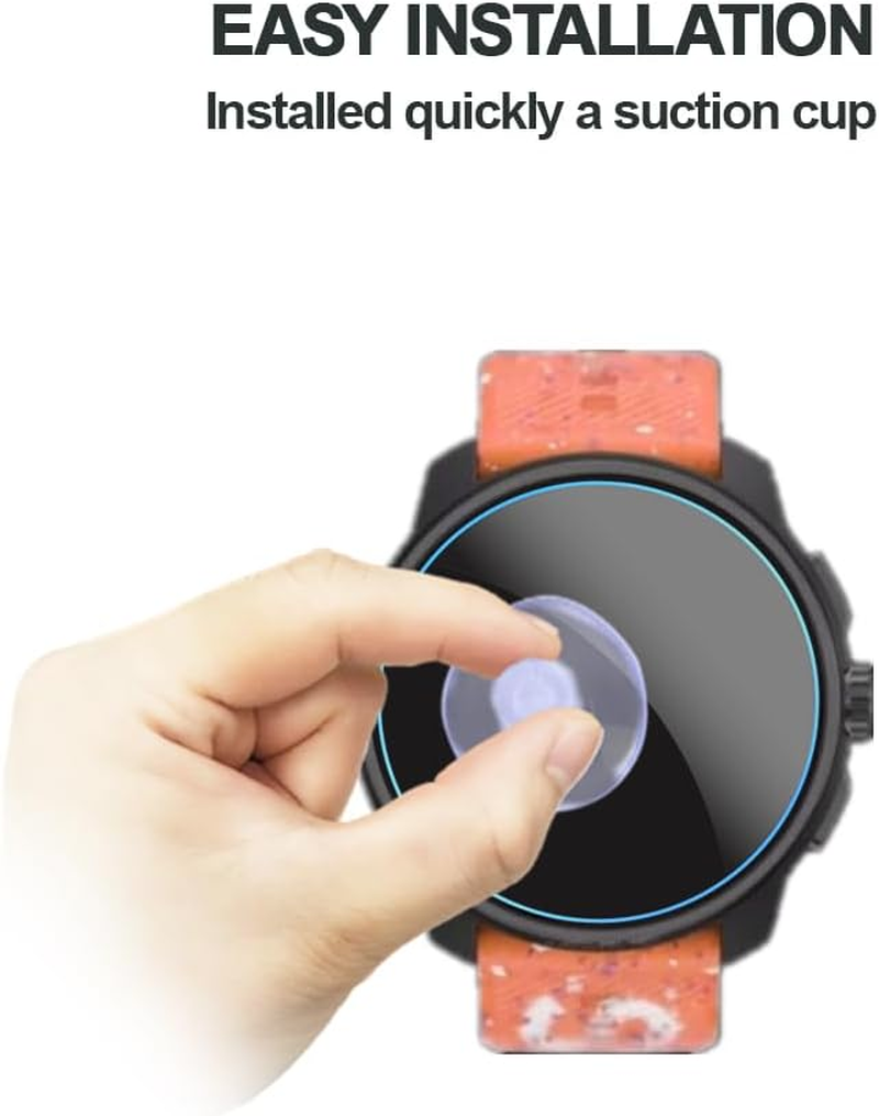 MIHENCE Compatible for Suunto Race S Screen Protector, 9H Anti-Scratch Tempered Glass Protective Film for Race S Smartwatch (3PCS), Transparent image number 5