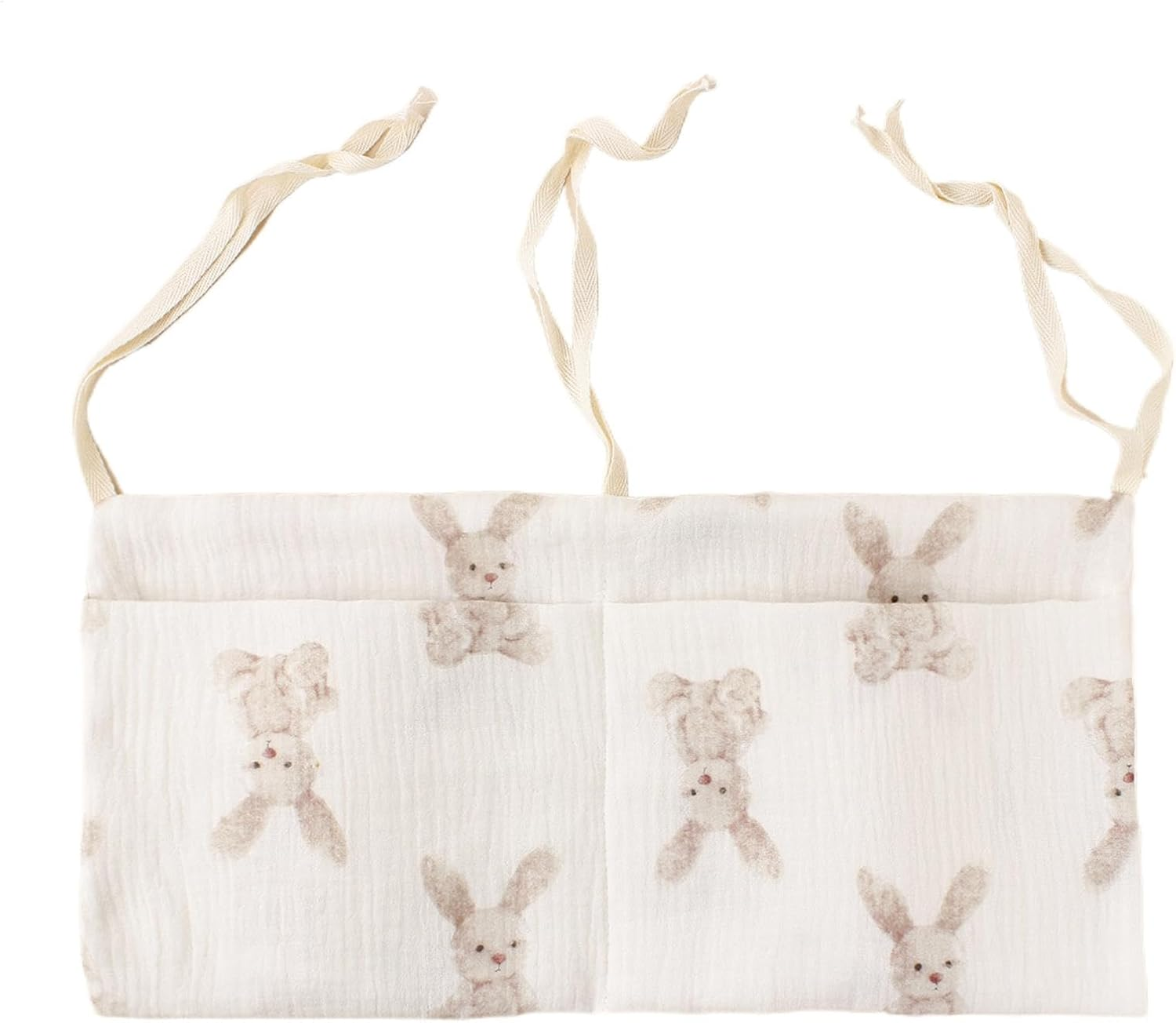 Crib Pocket Organizer: Cartoon Padded Diaper Organizer, Cute Diaper Bag, Hanging Storage Bags for Baby Bottles and Pacifiers image number 3