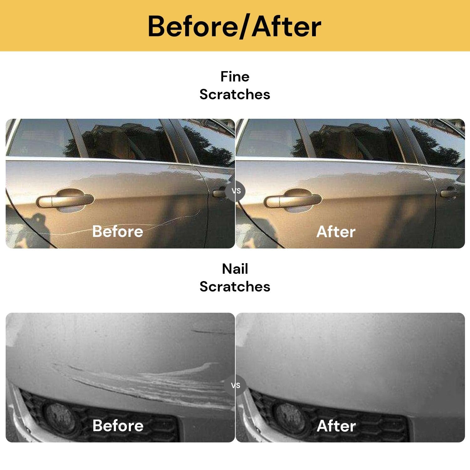 Car Scratch Remover & Paint Restorer, Instant Auto Touch-Up Solution, Wax Polish for All Paint Colors, Repair Swirls, Scuffs & Minor Scratches, Easy DIY Application image number 3