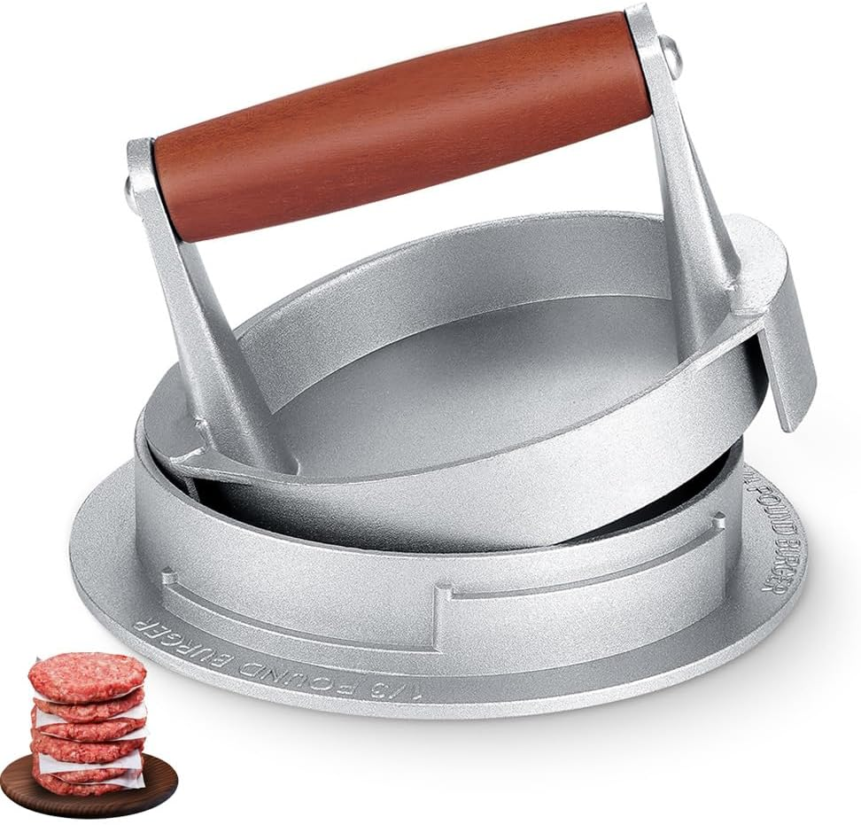 Hamburger Press, Smash Burger Press Flat, Burger Smasher for Griddle, Non-Stick Hamburger Patty Maker Mold, Robust and Easy to Clean, for Smash Burgers and Steaks Griddle BBQ image number 5