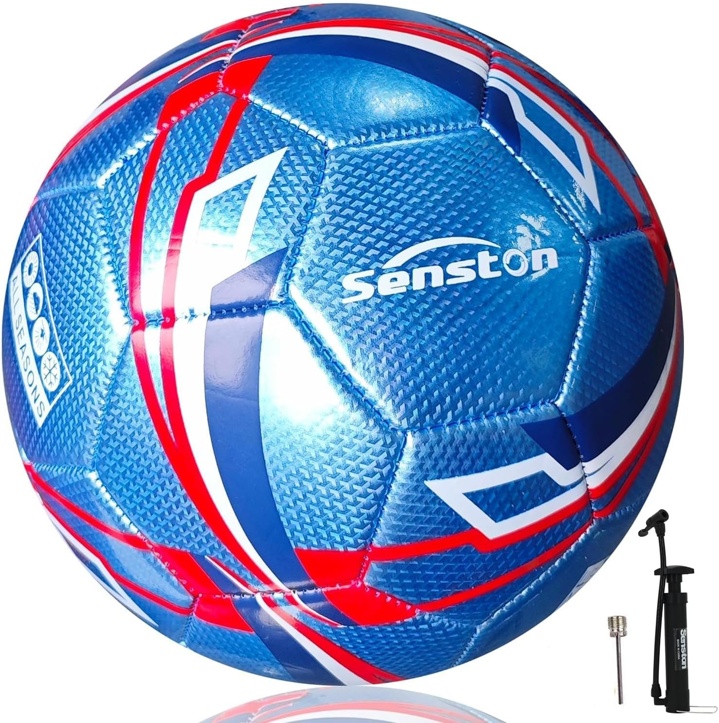 Senston Soccer Ball Official Size 5 & Size 4 & Size 3 with Pump - Official Match Training Football Adults Soccer Ball image number 4
