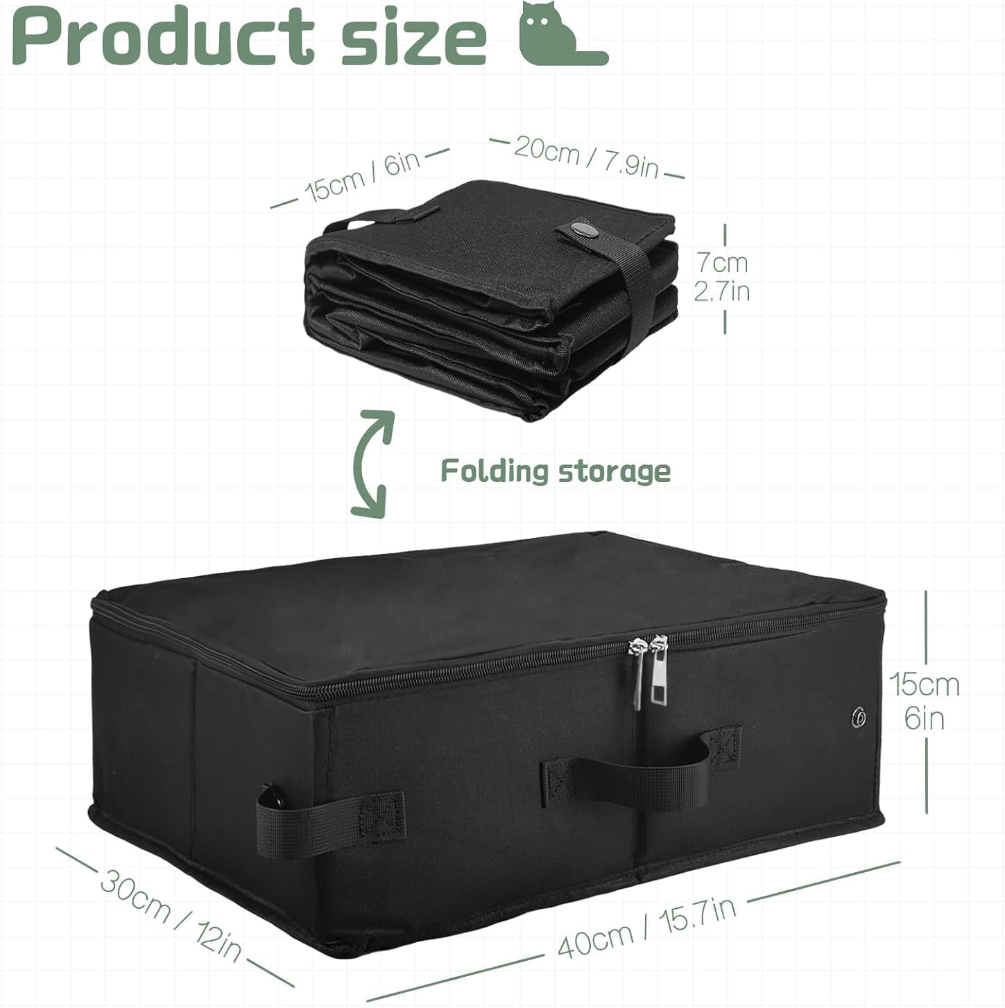 Portable Foldable Cat Litter Box for Travel, Waterproof Leak-Proof Design with Lid, Collapsible Carrier for Car/Hotel, Lightweight Tray for Small Cats & Kittens image number 4