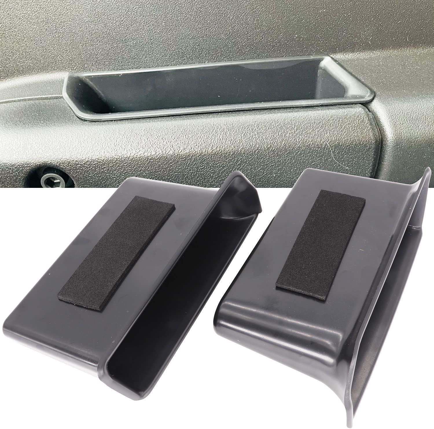 AUTOXBERT Door Side Storage Box for Suzuki Jimny 2019-2023 JB64 JB74 Accessories Interior Accessories Door Organizer Handle Pocket Phone Holder 2 Pack Black image number 2