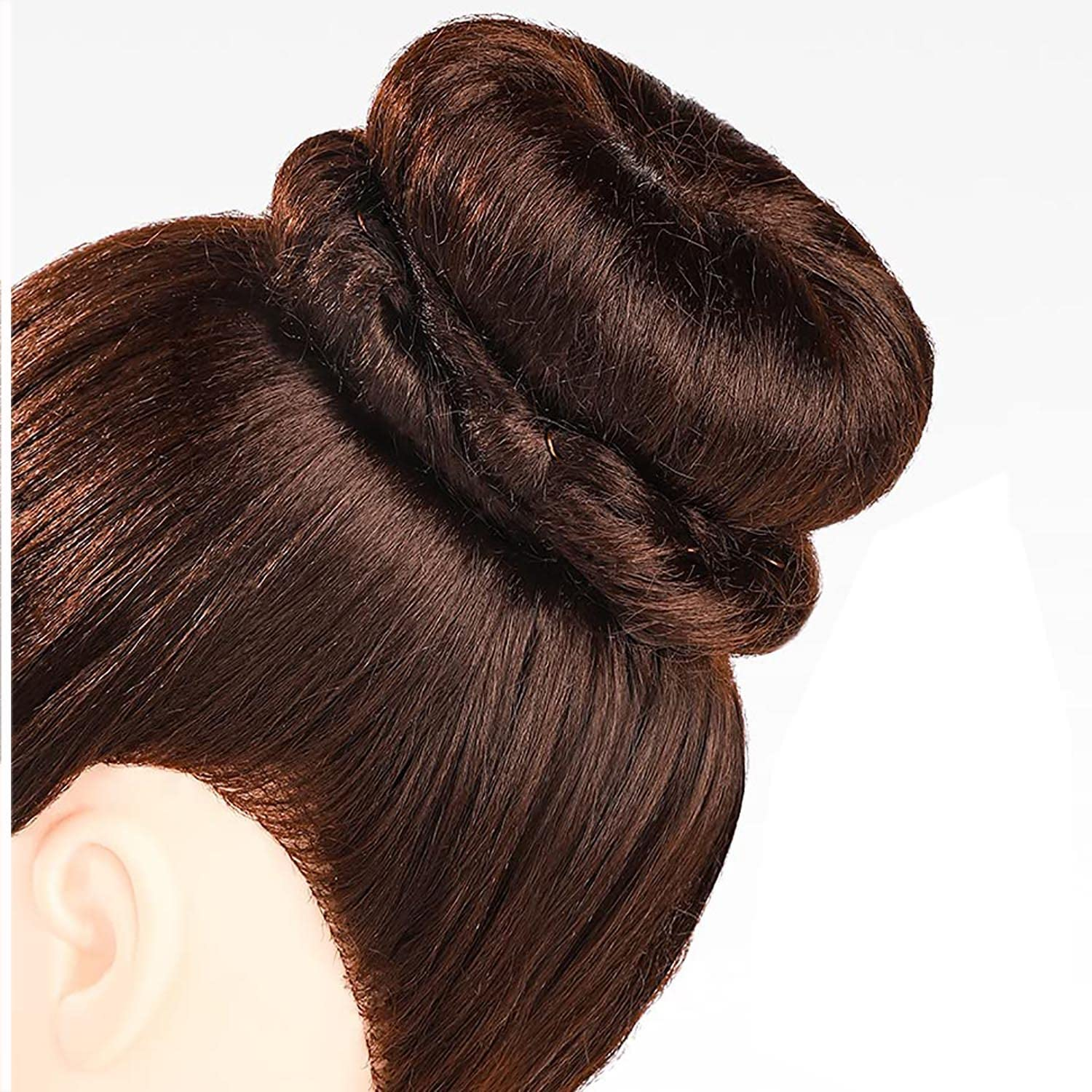 BEETIY Donut Hair Bun Maker Set 7 Pieces, DEVVIS Magic Ring Style Bun Shaper Tool Kit Donuts Snap Bun Makers Ponytail Hair Tool for Women Girls (1 Extra-Large, 2 Large, 2 Medium and 2 Small) 5 Pieces Hair Elastic Bands, 20 Pieces Hair Pins image number 2